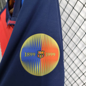 Camisola Barcelona Edição Comemorativa 100 Anos - Versão Retro Manga Comprida