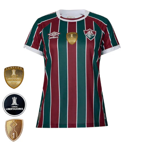 Camisola Fluminense Away 23/24 - Umbro Feminina com Patch de Campeão da Libertadores
