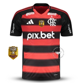 Camisola Adidas Flamengo 2025/26 Com Patrocínio + Patch de Campeão da Copa do Brasil