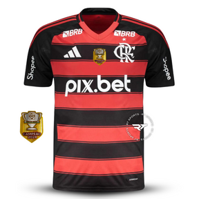 Camisola Adidas Flamengo 2025/26 Com Patrocínio + Patch de Campeão da Copa do Brasil