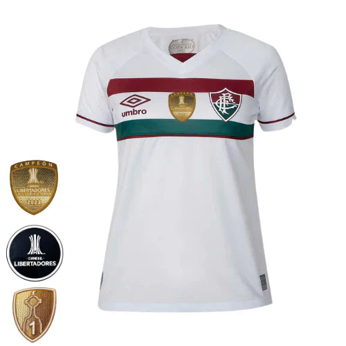 Camisola Fluminense Away 23/24 - Umbro Feminina com Patch de Campeão da Libertadores
