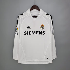 Camisola Real Madrid Titular 05/06 - Versão Retro Manga Comprida