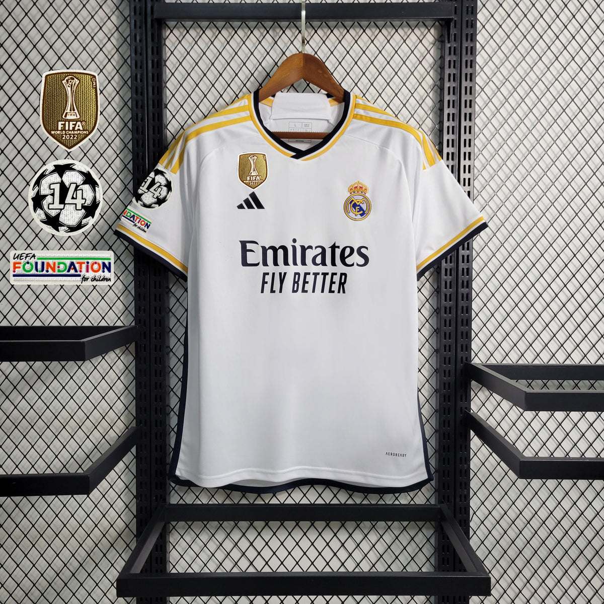 Camisola Real Madrid 23/24 Adidas Adepto Masculina Lançamento Com Patch