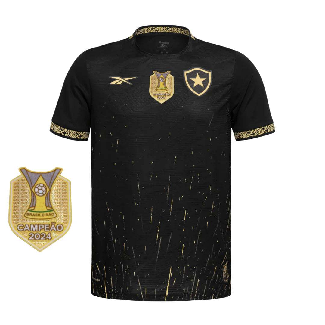 Camisola Botafogo Reebok 2024/25 Lançamento Com Patch de Campão Brasileiro