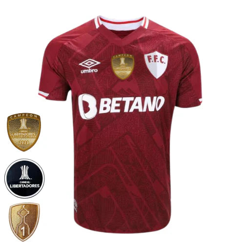 Camisola Fluminense 23/24 - Umbro Adepto Masculina - Patchs da Libertadores Lançamento