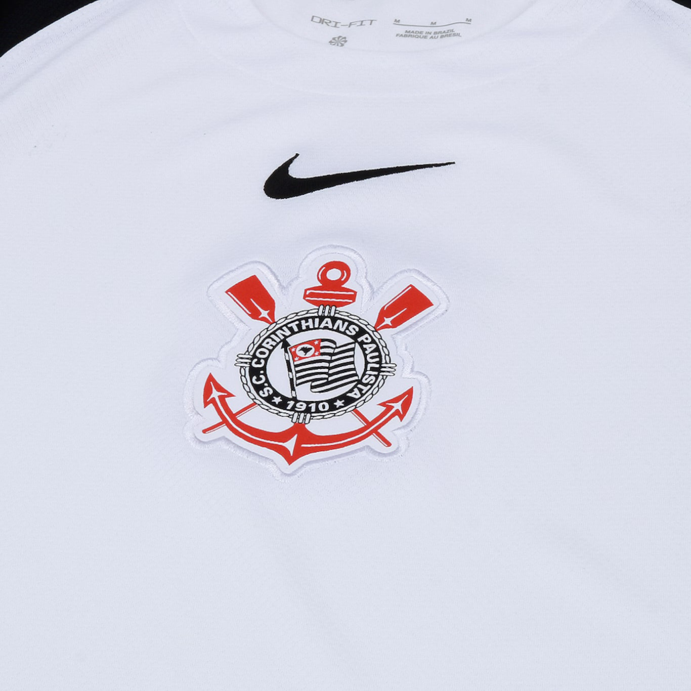 Camisola Corinthians I 25/26 Adepto Nike Masculina - Branco+Preto