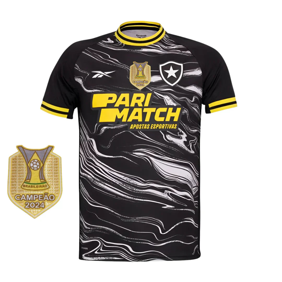 Camisola Botafogo Reebok 2024/25 Lançamento Com Patch de Campão Brasileiro