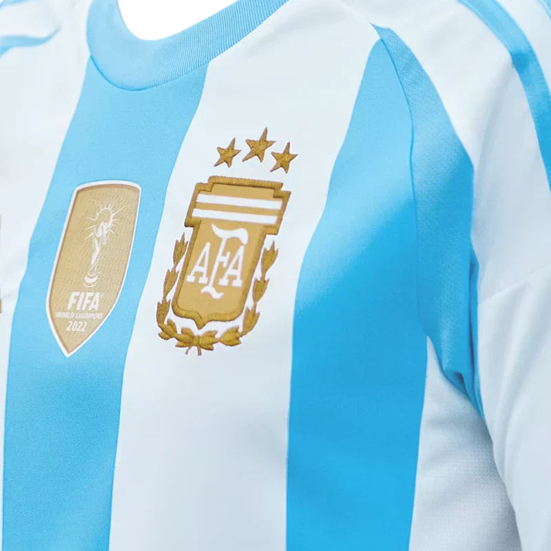 Argentina 24/25 Adidas Adepto Masculina Com Patch de Campeão