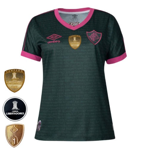 Camisola Fluminense Away 23/24 - Umbro Feminina com Patch de Campeão da Libertadores
