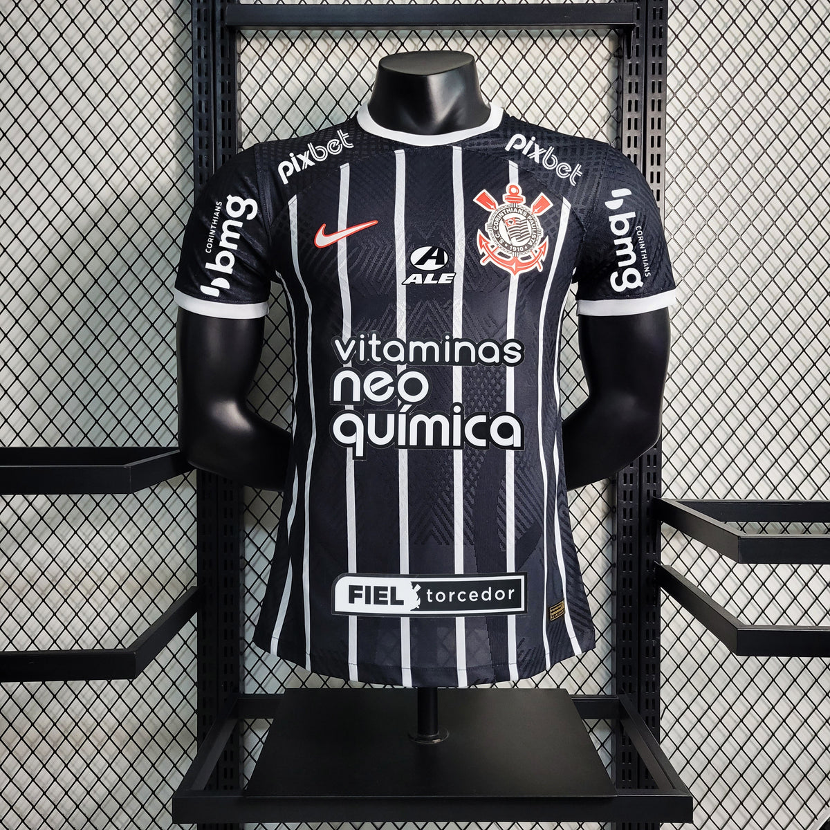 Camisola Corinthians Away 23/24 Nike Jogador Masculina + Patrocínio