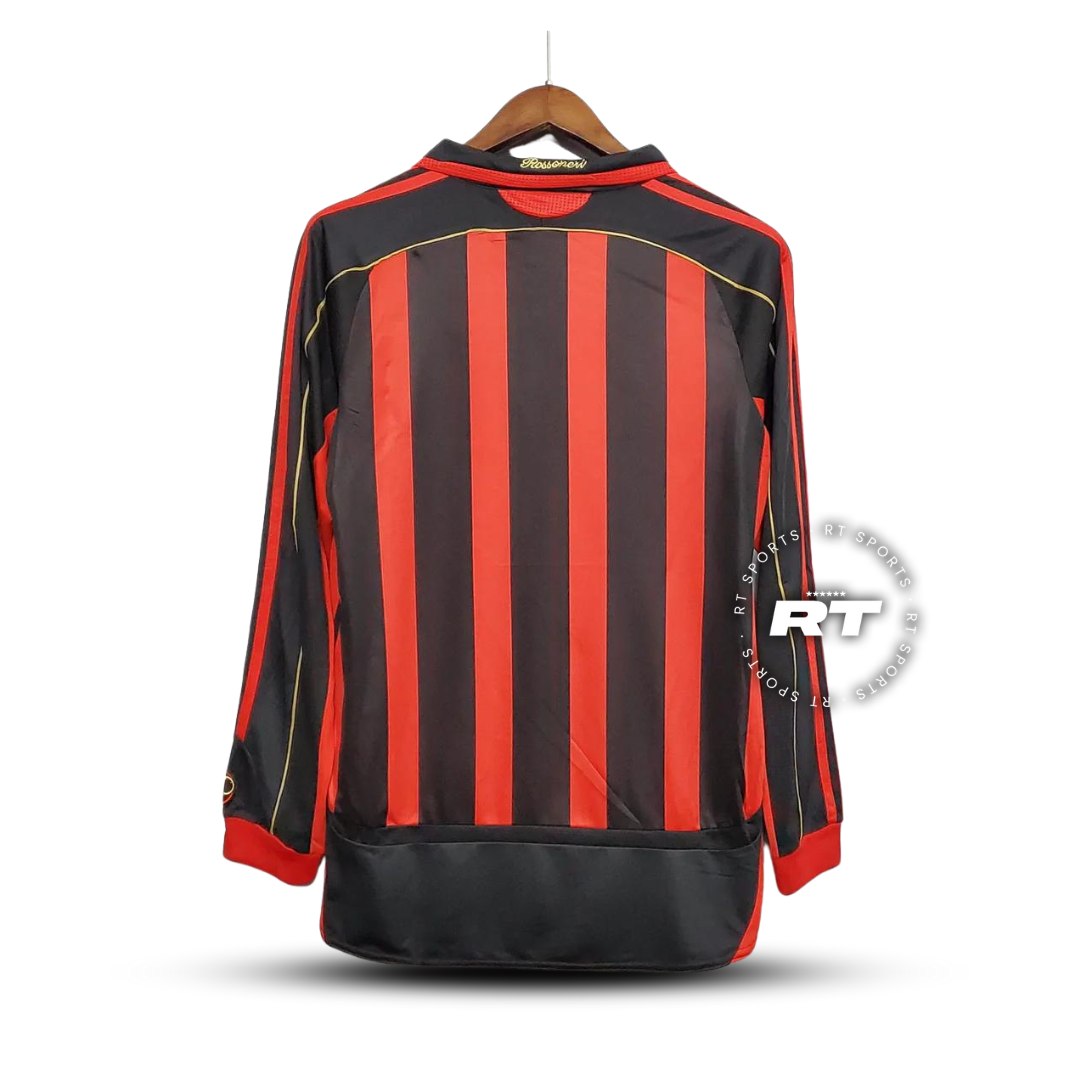 Camisola Milan Titular 06/07 - Versão Retro Manga Comprida
