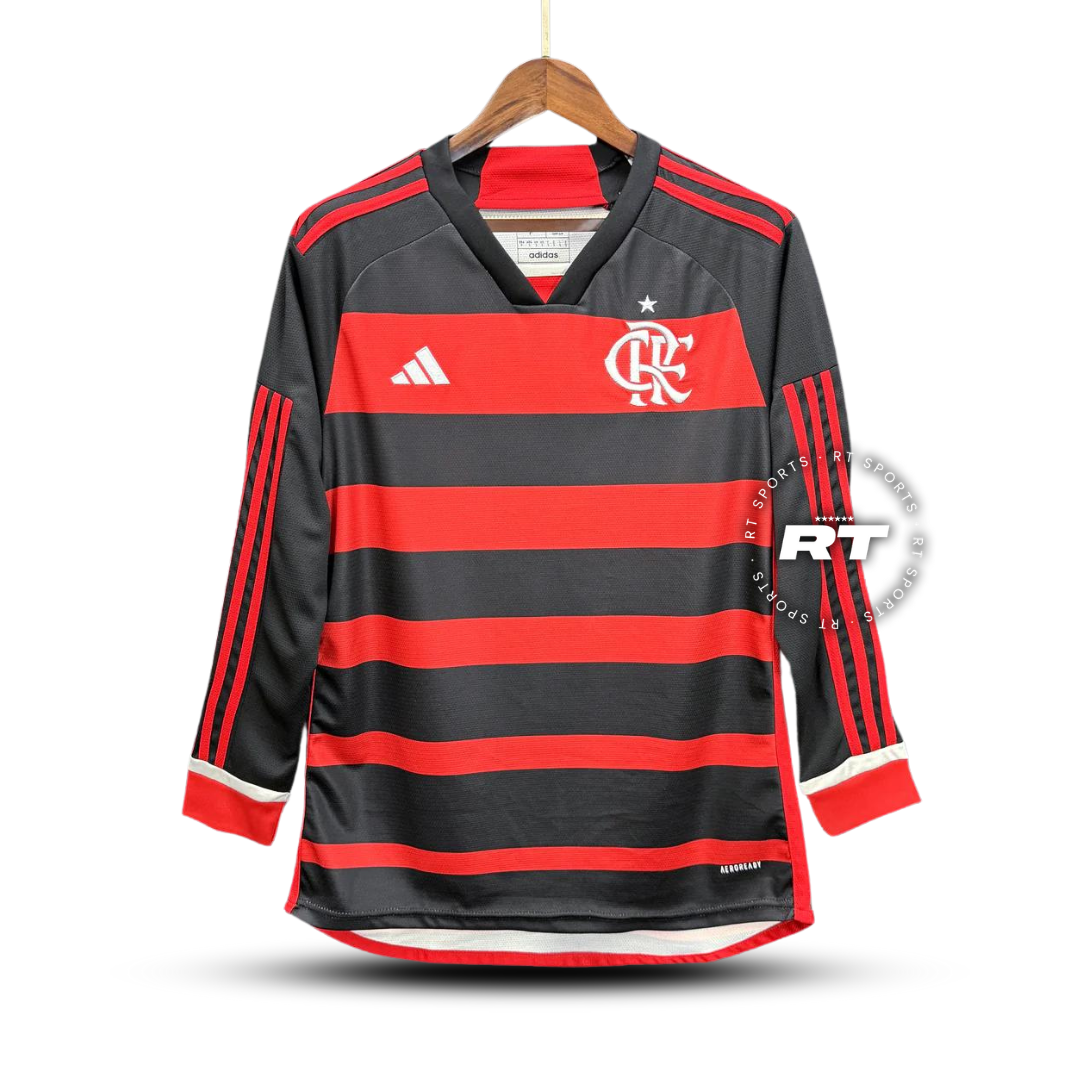 Camisola do Flamengo 2024/25 Adepto Lançamento Manga Longa