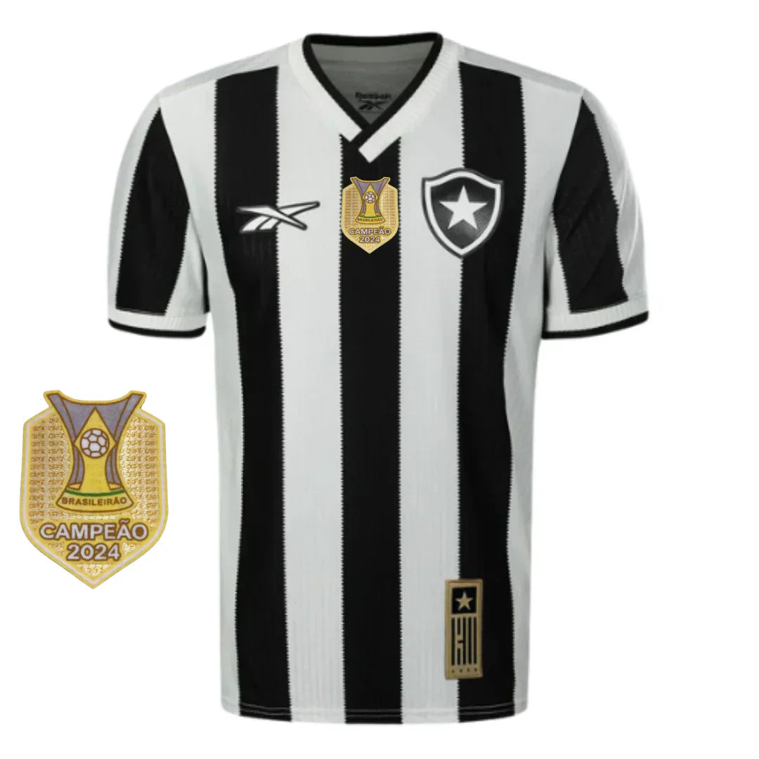 Camisola Botafogo Reebok 2024/25 Lançamento Com Patch de Campão Brasileiro