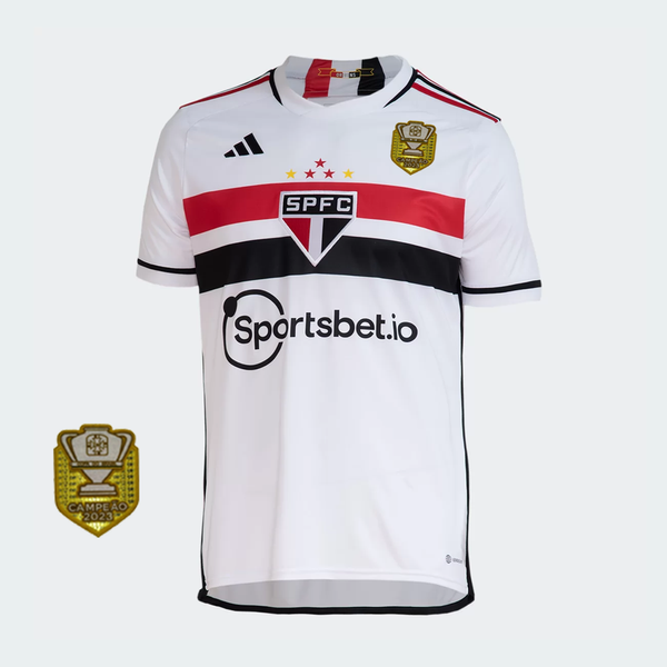 Camisola São Paulo Home 23/24 - Adidas Adepto Masculina - Lançamento com Patch de atual campeão da Copa do Brasil