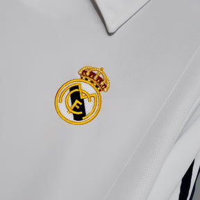 Camisola Real Madrid Titular 2002 - Versão Retro Manga Comprida
