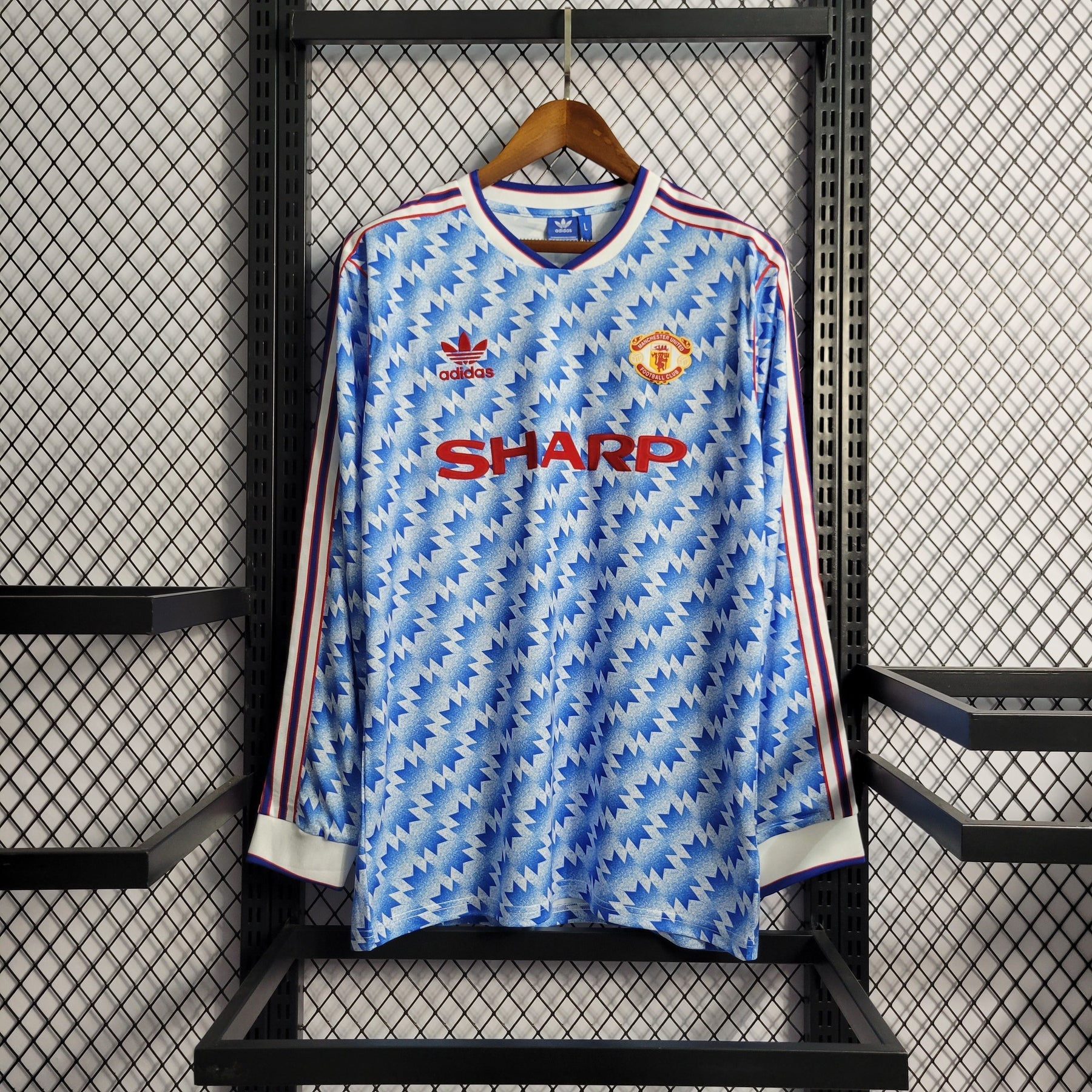 Camisola Manchester United Reserva 90/92 - Versão Retro Manga Comprida