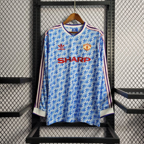 Camisola Manchester United Reserva 90/92 - Versão Retro Manga Comprida