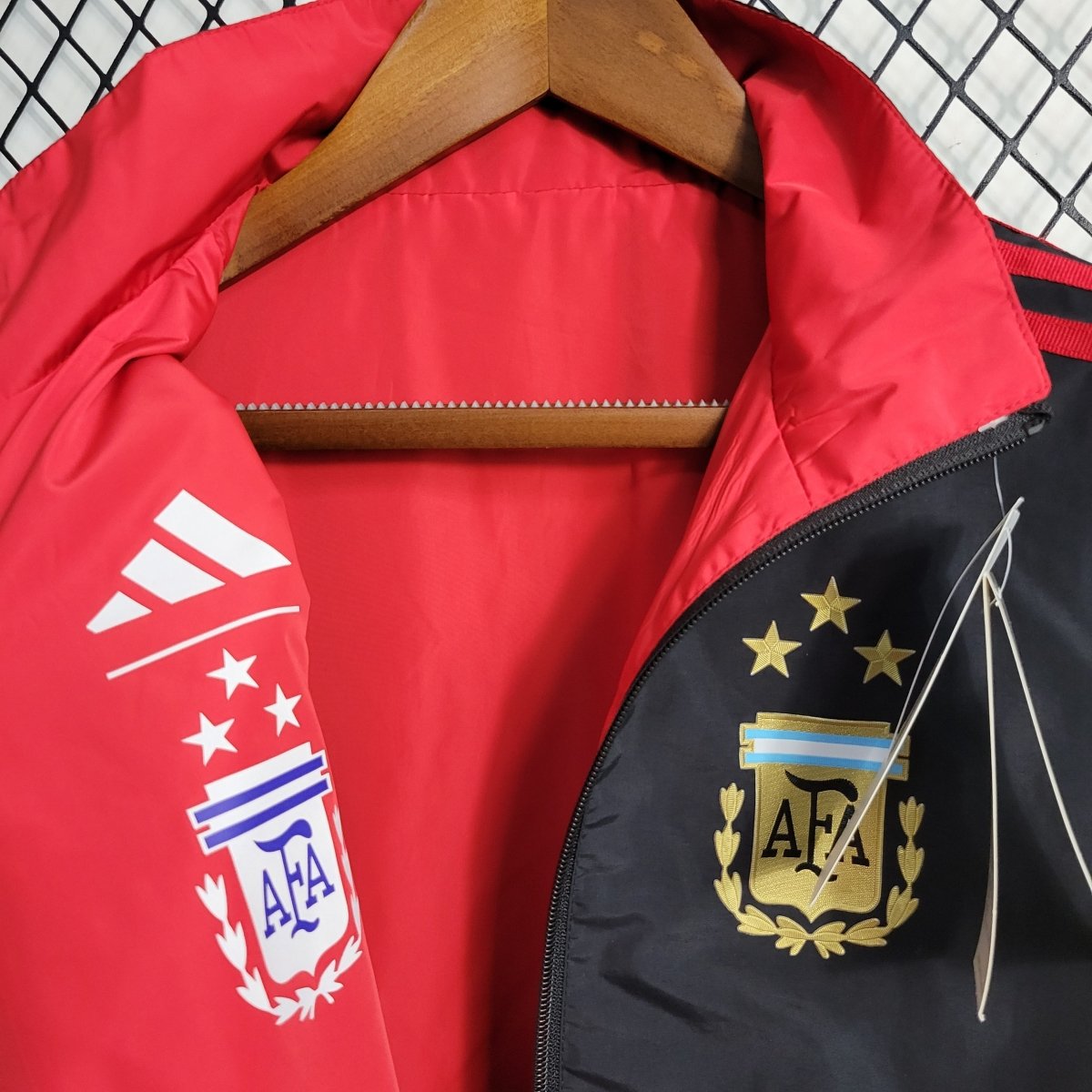 Casaco Corta Vento Argentina Dupla Face RedBlack Edition 2023